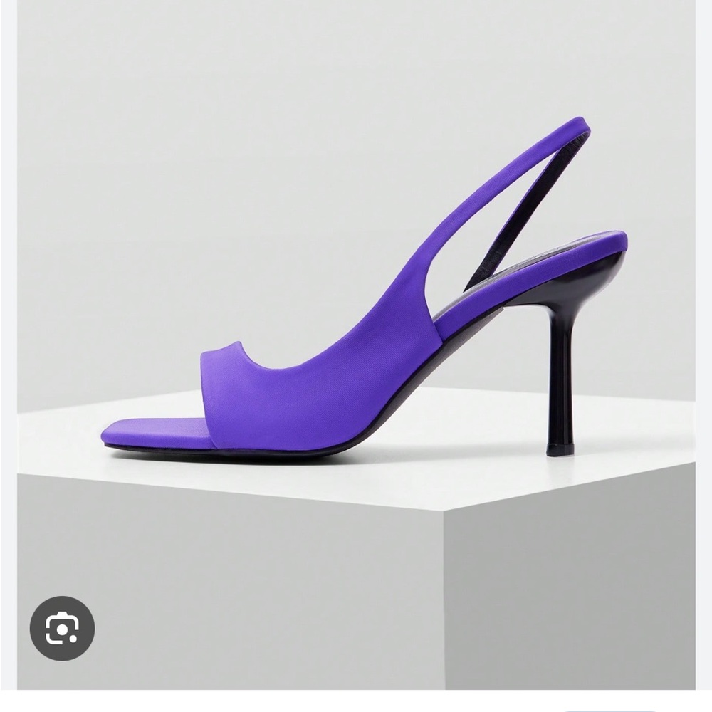 MOTF Purple Open Toe Slingback Heels